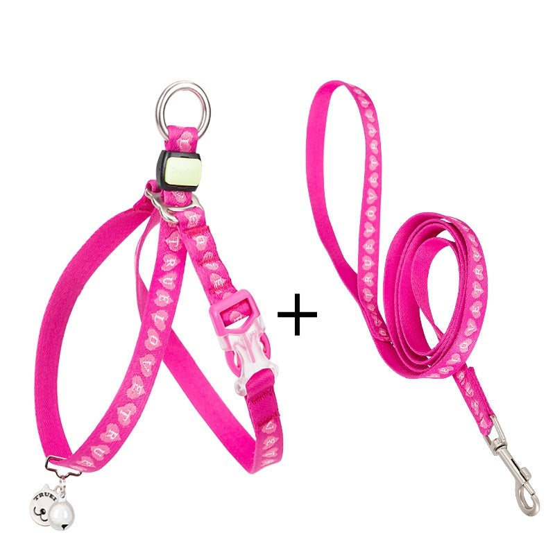 Pet Bell Chest Strap Teddy Leash