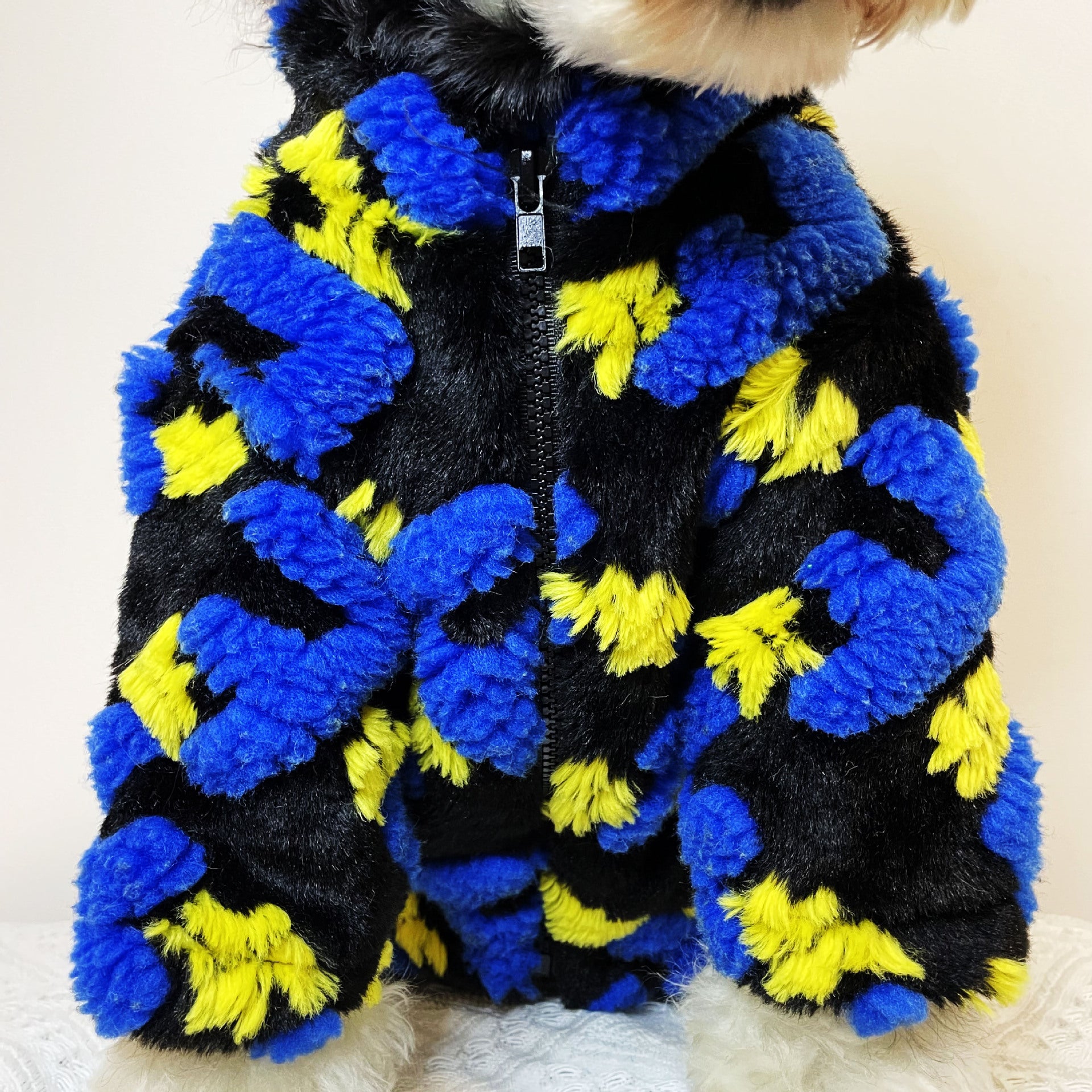 Pet Winter Alphabet Lamb Fleece Jacket