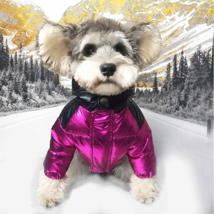 Pet Clothes Fur Collar Down Jacket