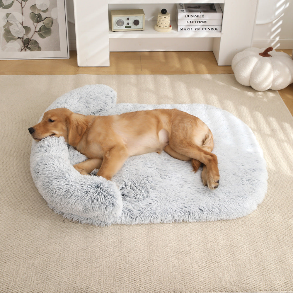Plush Doghouse Pet Bed Warm Cushion