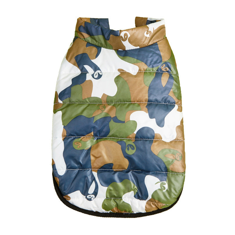Pet Camouflage Plus Velvet Padded Jacket