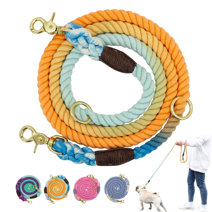Gradient Color Pet Collars Accessories Leashes