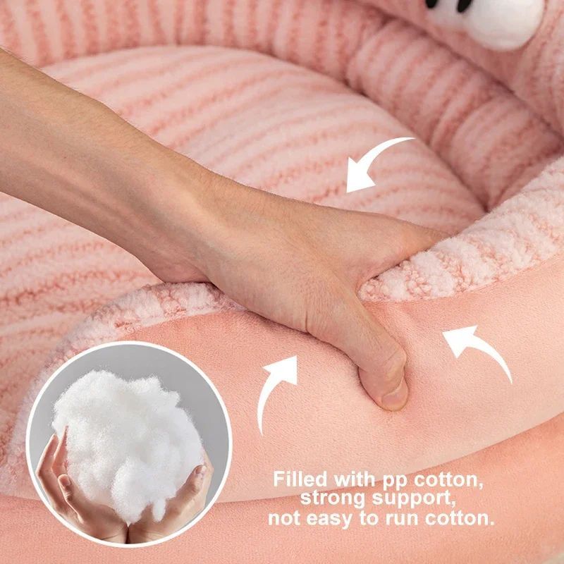 Modern Solid Color Soft Warm Pet Bed