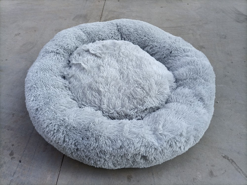 Plush Round Dog Bed Warm Winter Mat