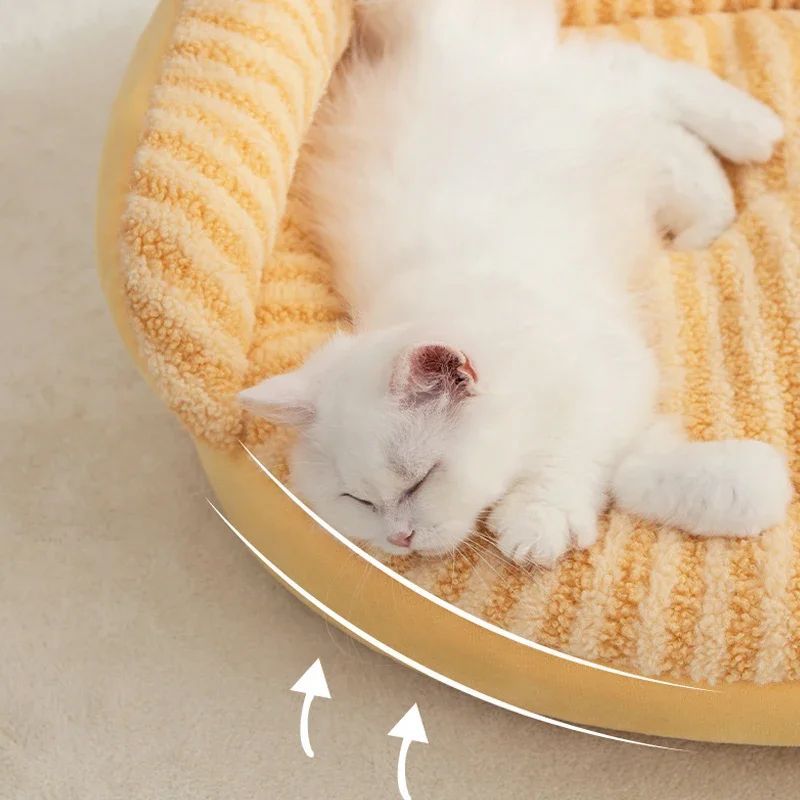 Modern Solid Color Soft Warm Pet Bed