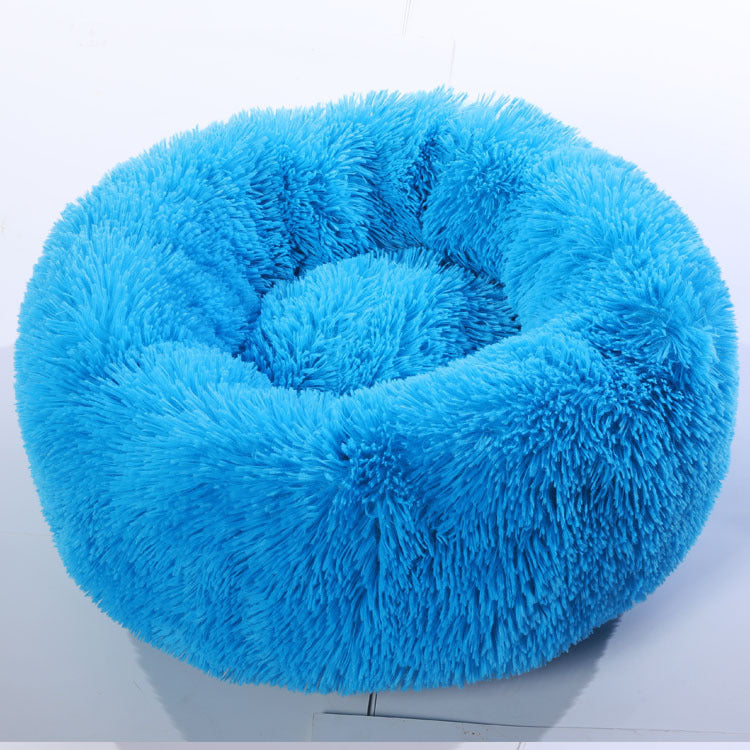 Soft Thick Cutton Plush Round Pet Bed