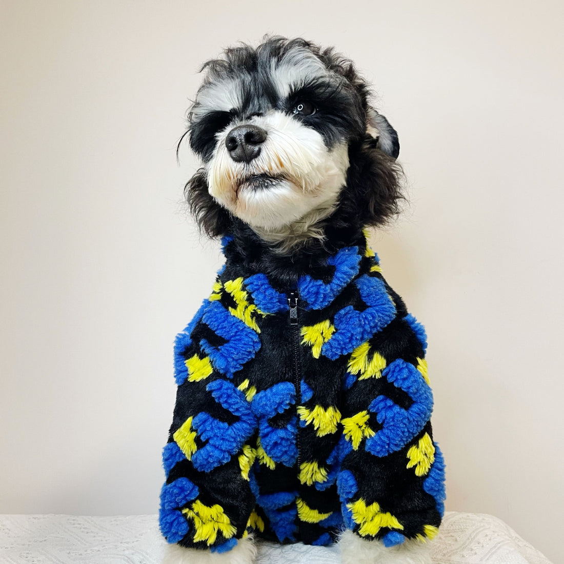 Pet Winter Alphabet Lamb Fleece Jacket