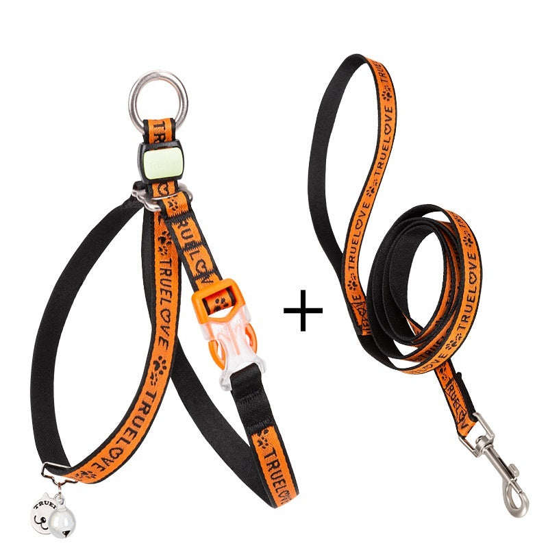 Pet Bell Chest Strap Teddy Leash