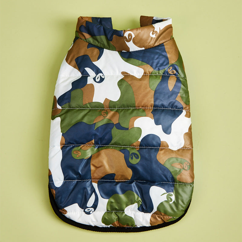 Pet Camouflage Plus Velvet Padded Jacket