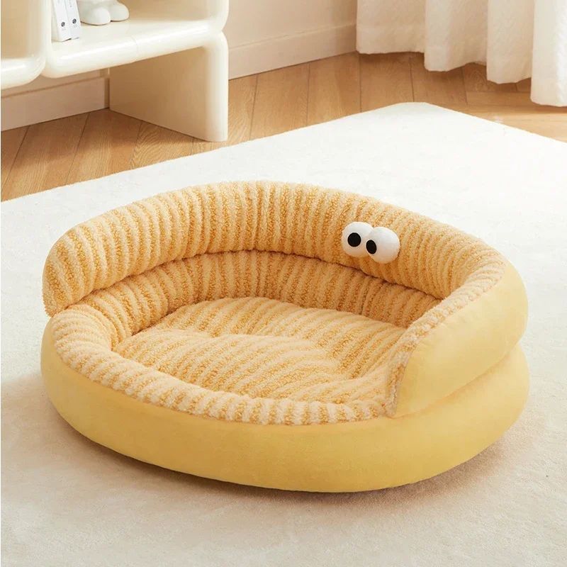 Modern Solid Color Soft Warm Pet Bed