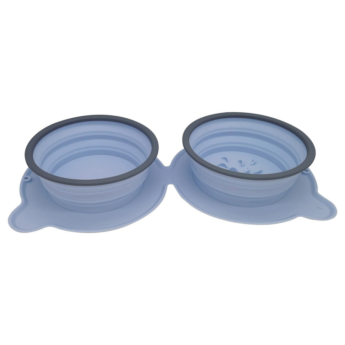 Portable Silicone Double Dog Food Bowl