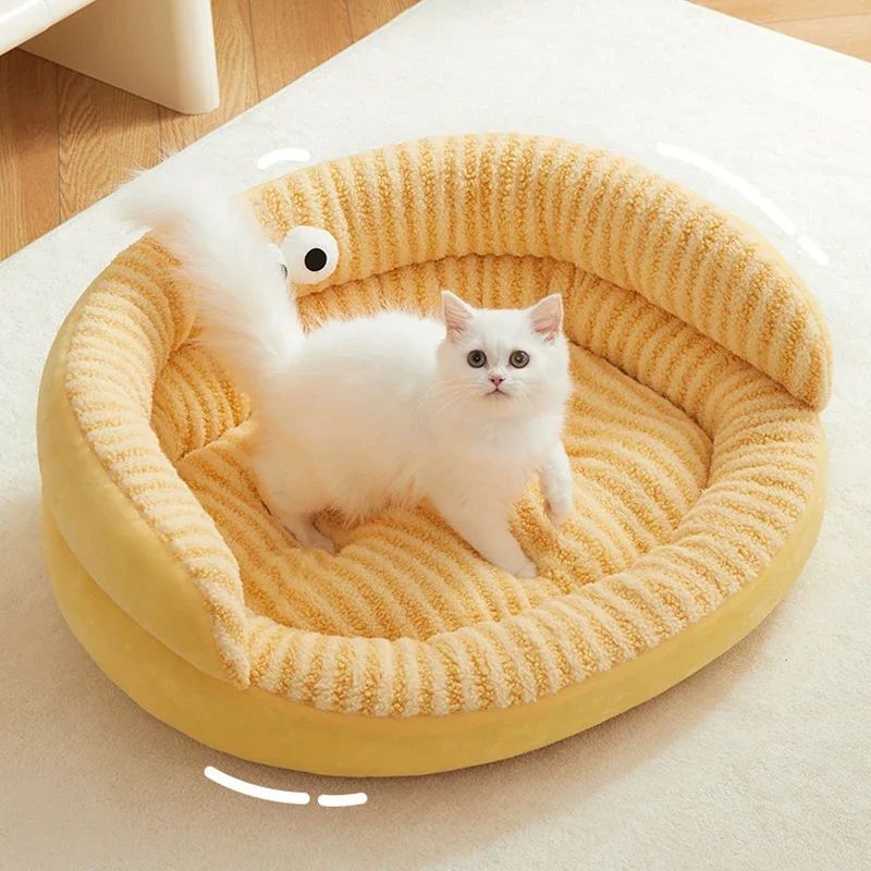 Modern Solid Color Soft Warm Pet Bed