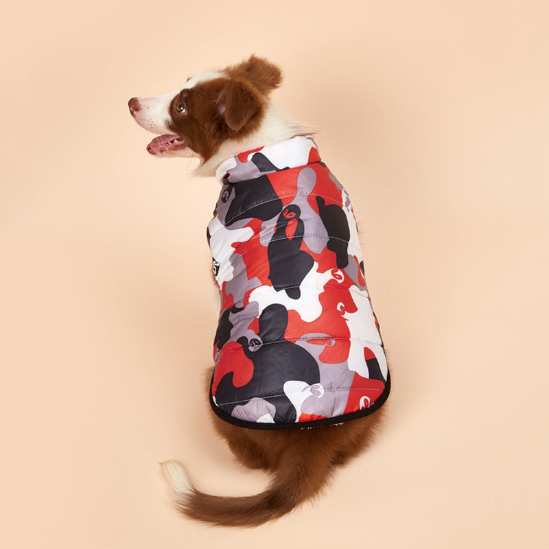 Pet Camouflage Plus Velvet Padded Jacket
