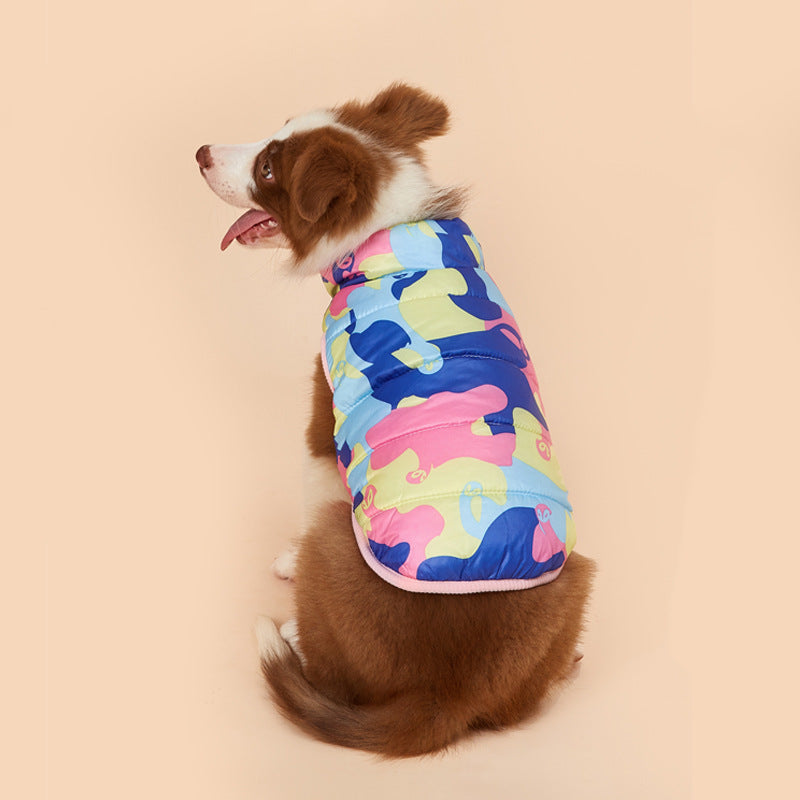 Pet Camouflage Plus Velvet Padded Jacket