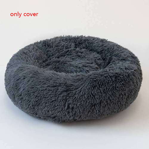 Plush Round Dog Bed Warm Winter Mat